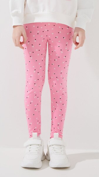 Купить Лосины с узором для девочки Happy Kids 105 110 см Розовый Артикул: 2000999432743 Фото №1