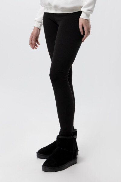 Купить Лосины трикотажные однотонные женские LAWA WBC02345 XS Черный Артикул: 2000990256423 Фото №2