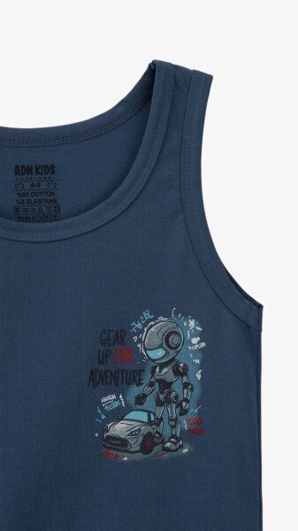 Купить Майка-белье для мальчика ADN Kids 7610-E238 92-98 см Синий Артикул: 2000999405846 Фото №2