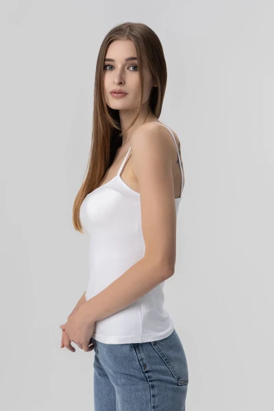 Купити Майка однотонна жіноча LAWA CTM WBC02330 XS Білий Артикул: 2000990107787 Фото №2