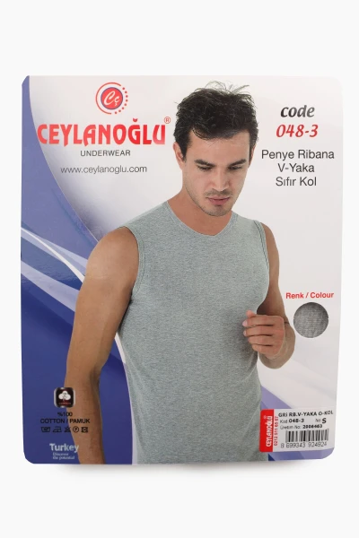 Купить Майка Ceylanoglu 048-3 S Серый (2000988979488A) Артикул: 2000988979488 Фото №4