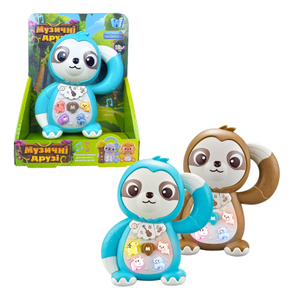 Музична іграшка &quot;Лінивець&quot; WToys 99186 Блакитний