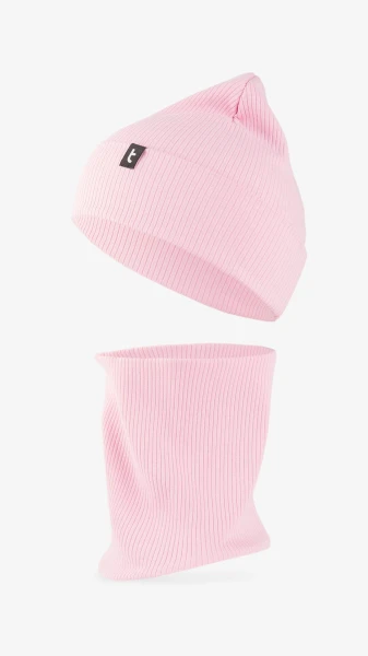 Купить Набор шапка+снуд для девочки Talvi Космо 50-52 Розовый Артикул: 2000999525964 Фото №1