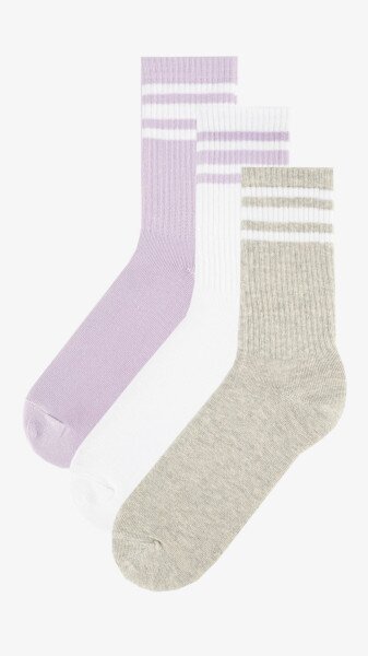 Набор носков для девочки 3шт Premier Socks 51 Полоски 16-18 Разноцветный