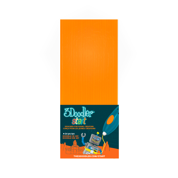 Набір стрижнів для 3D-ручки 3Doodler Start 3DS-ECO06-ORANGE-24 24 шт. Помаранчевий