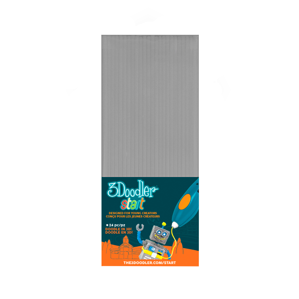 Набір стрижнів для 3D-ручки 3Doodler Start 3DS-ECO08-GRAY-24 24 шт. Сірий