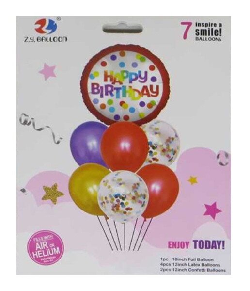Набір повітряних кульок Happy birthday 1212-12 Червоний (2000990673794)