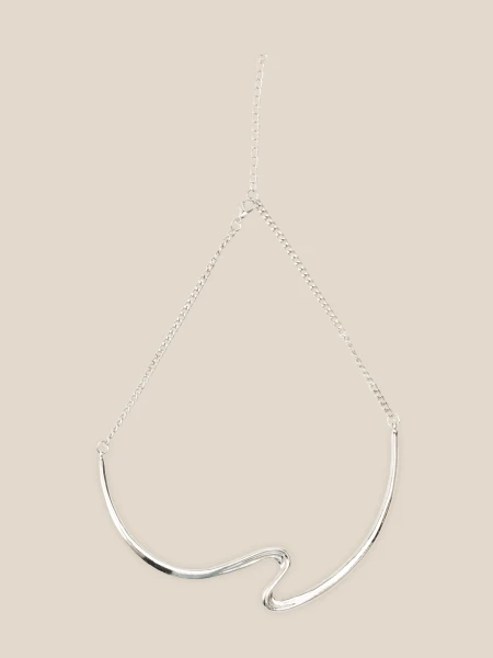 Купить Ожерелье женское "Sculptural metal" LAWA WTJ02610 Серебряный Артикул: 2000999642555 Фото №1
