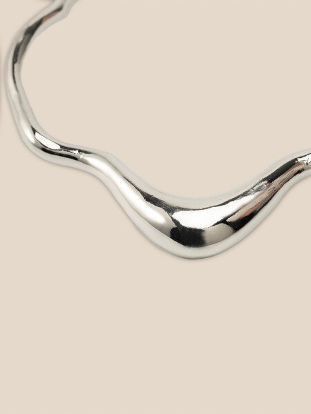 Купить Ожерелье женское "Sculptural metal" LAWA WTJ02611 Серебряный Артикул: 2000999642579 Фото №2