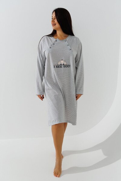 Нічна сорочка жіноча Sevgi 3187 4XL Сірий
