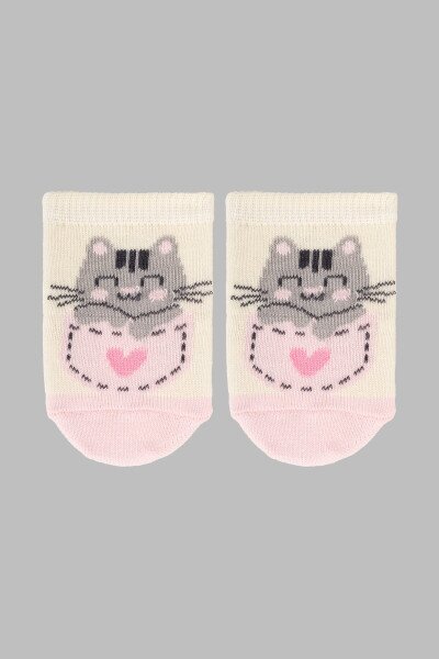 Шкарпетки для дівчинки VT Socks ШДК024-1750 Киця 8-10 Молочний (2000903556275A)