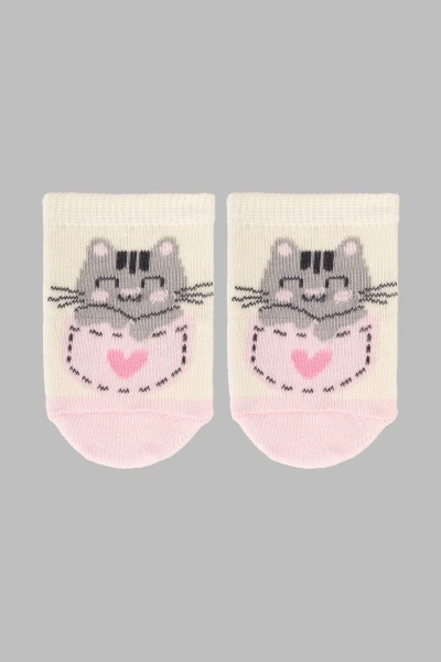 Носки для девочки VT Socks ШДК024-1750 Киса 8-10 Молочный (2000903556275A)