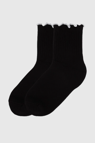 Купити Шкарпетки для дівчинки Premier Socks Рюші 16-18 Чорний (4820203339778A) Артикул: 4820203339778 Фото №2