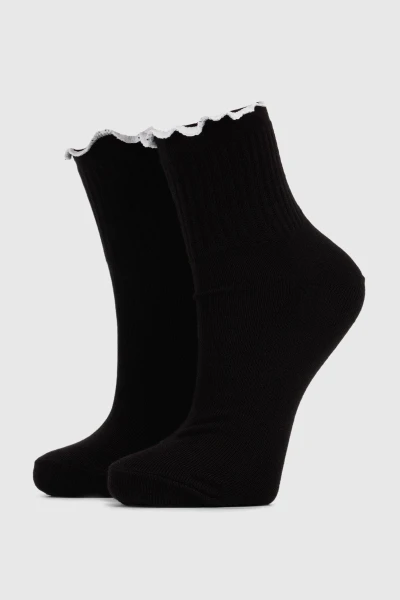 Купити Шкарпетки для дівчинки Premier Socks Рюші 16-18 Чорний (4820203339778A) Артикул: 4820203339778 Фото №1