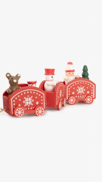 Купить Новогодняя игрушка Поезд SW03187 Красный Артикул: 2000999293061 Фото №2