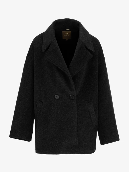Купить Пальто однотонное женское GENUA G01120-0006 2XL Графитовый Артикул: 2000999597039 Фото №1