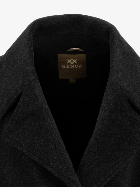 Купить Пальто однотонное женское GENUA G01120-0006 2XL Графитовый Артикул: 2000999597039 Фото №3
