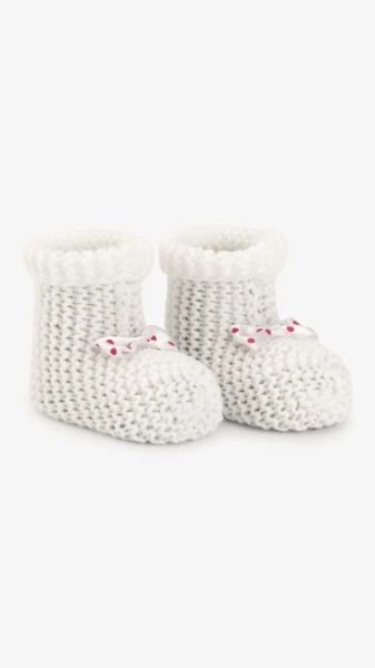 Купить Пинетки вязаные для девочки Very Socks 140 0-1 год Белый Артикул: 2000999408106 Фото №1