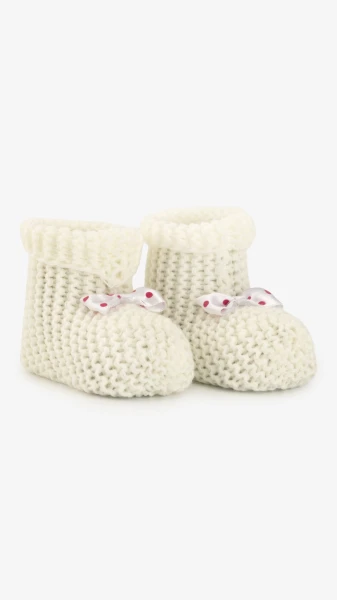 Купить Пинетки вязаные для девочки Very Socks 140 0-1 год Молочный Артикул: 2000999408137 Фото №1