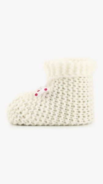 Купить Пинетки вязаные для девочки Very Socks 140 0-1 год Молочный Артикул: 2000999408137 Фото №3