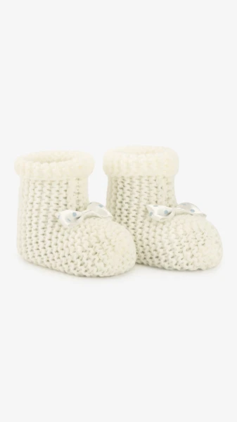 Купить Пинетки вязаные для мальчика Very Socks 140 0-1 год Молочный Артикул: 2000999408175 Фото №1