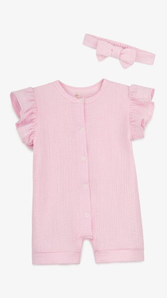 Песочник+повязка для девочки Baby Life 17-22 68 см Розовый
