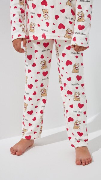 Купить Пижама для девочки DALMINA Little Bear 104 см Молочный Артикул: 2000999243790 Фото №4