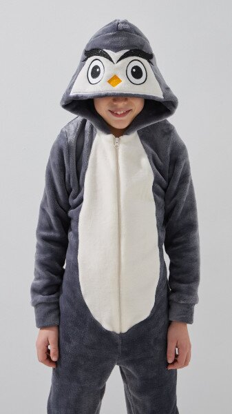 Купить Пижама кигуруми для мальчика Dexters d417 Owl 116-122 см Серый Артикул: 2000999365515 Фото №2