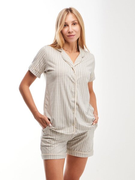 Купити Піжама жіноча Nicoletta 60291 S Бежевий Артикул: 2000999632778 Фото №1