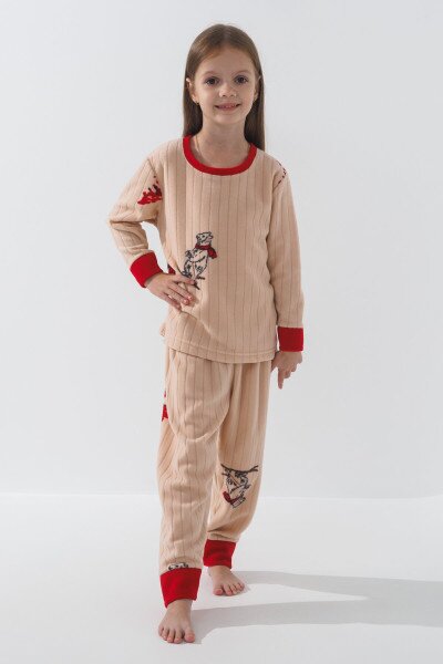 Пижама для девочки Siyahinci K-23067 6-7 лет Бежевый (2000990786234W)