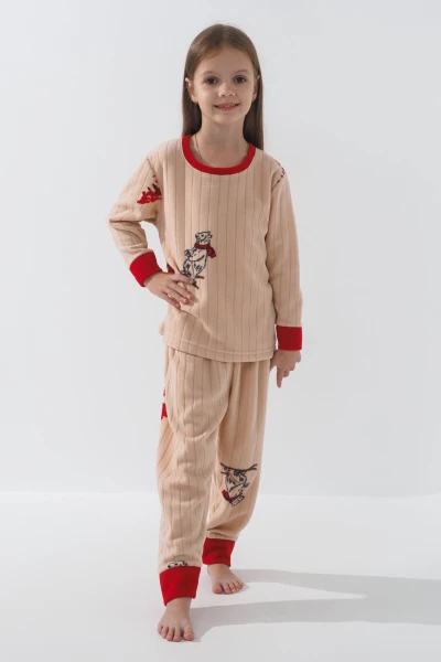 Пижама для девочки Siyahinci K-23067 6-7 лет Бежевый (2000990786234W)