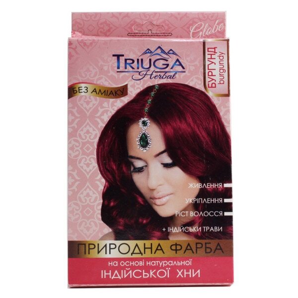 Природна фарба на основі хни &quot;Бургунд&quot; Triuga 4144 25 г (8908003544144)