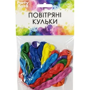 Купити Набір латексних кульок Спіраль Party Хата 1111-5643 10 шт Різнокольоровий Артикул: 4823118900668 Фото №1