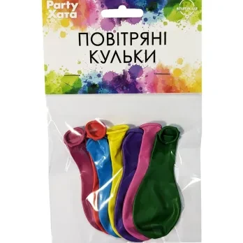 Купити Набір латексних кульок Party Хата 1111-5652 7 шт Різнокольоровий Артикул: 4823118900736 Фото №1