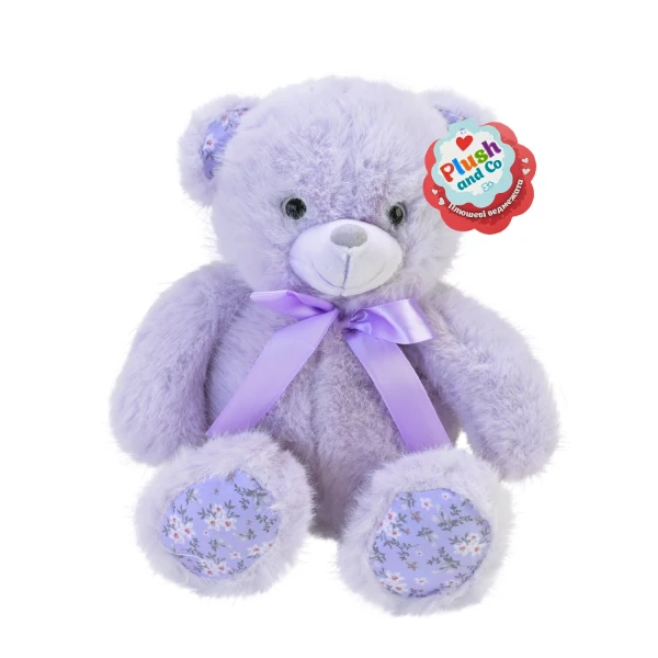 Купить Мягкая игрушка Медвежонок Plush and Co PLC25011 Сиреневый Артикул: 2000999658358 Фото №1