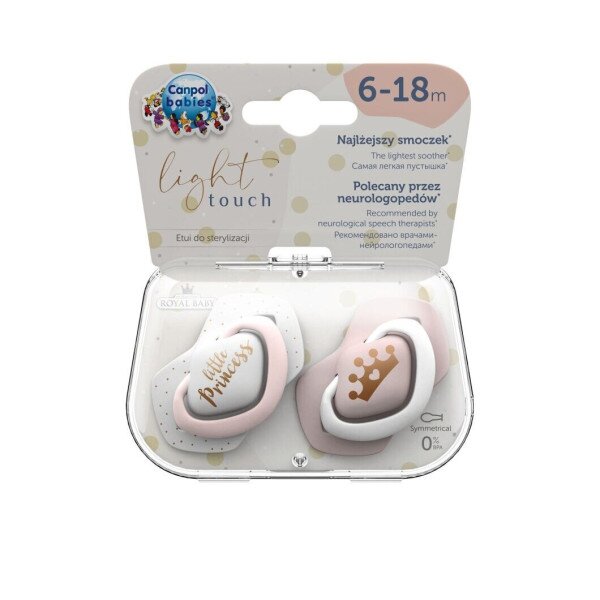 Купить Пустышка силиконовая ROYAL BABY 2 шт. Canpol babies 22/650_pin Розовый Артикул: 5903407993508 Фото №1