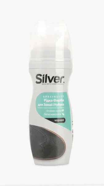 Купити Рідка фарба для нубука і замші Silver 75 мл Чорний Артикул: 8690757001232 Фото №1
