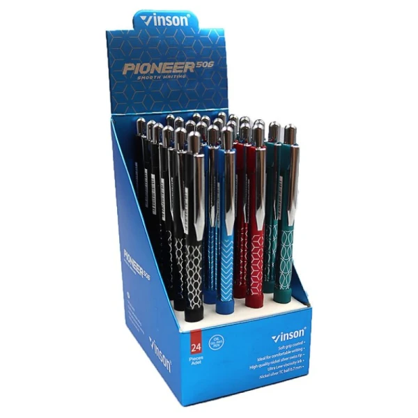 Ручка масляная автоматическая «Pioneer» Vinson 506 Синий (6948910005064)(SC)