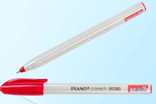 Ручка масляна &quot;Correct&quot; Piano 1159-PT-RD Червоний (6938944301638)(SC)
