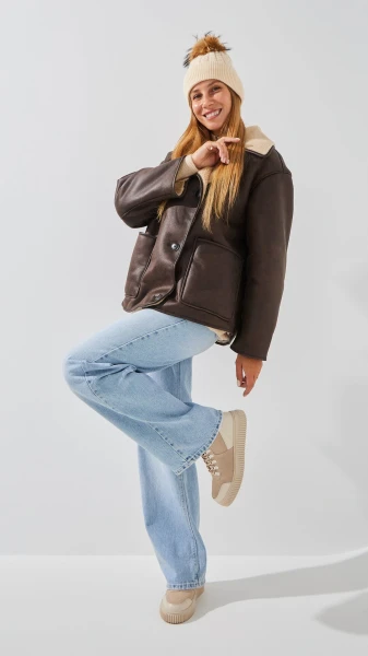 Купить Шапка женская 182L-2 One Size Кофейный Артикул: 2000999268731 Фото №2