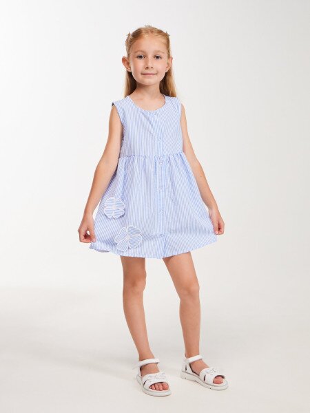 Купить Сарафан с узором для девочки Aura Style 5003 92 см Голубой Артикул: 2000999566691 Фото №1