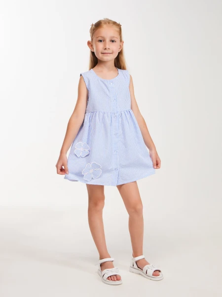 Купити Сарафан з візерунком для дівчинки Aura Style 5003 92 см Блакитний Артикул: 2000999566691 Фото №1