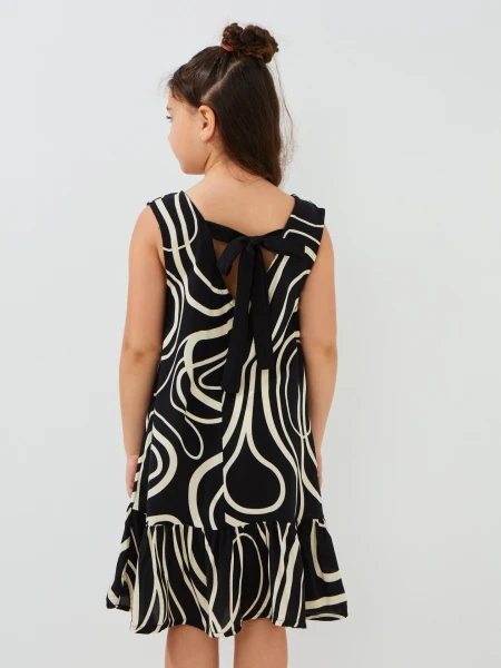 Купить Сарафан с узором для девочки Aura Style 5015 134 см Черный Артикул: 2000999566646 Фото №4