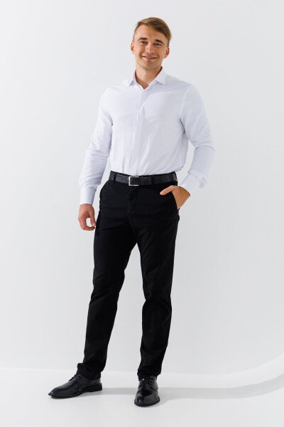 Брюки однотонные прямые мужские Polo Awa K601-206-1 38 Черный