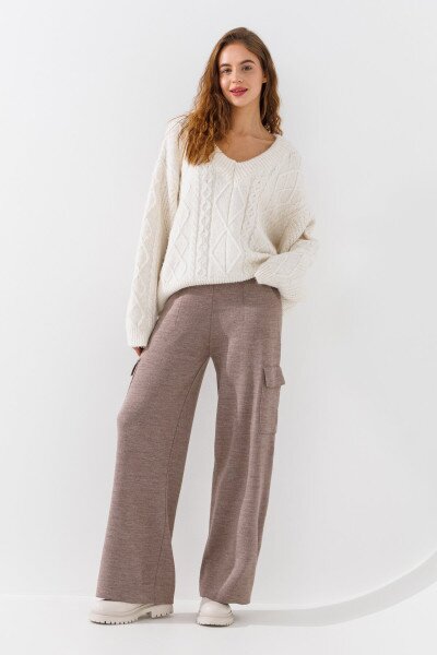 Брюки однотонные женские Park karon 10942 S/M Бежевый