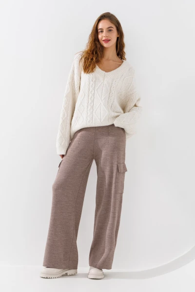 Брюки однотонные женские Park karon 10942 S/M Бежевый