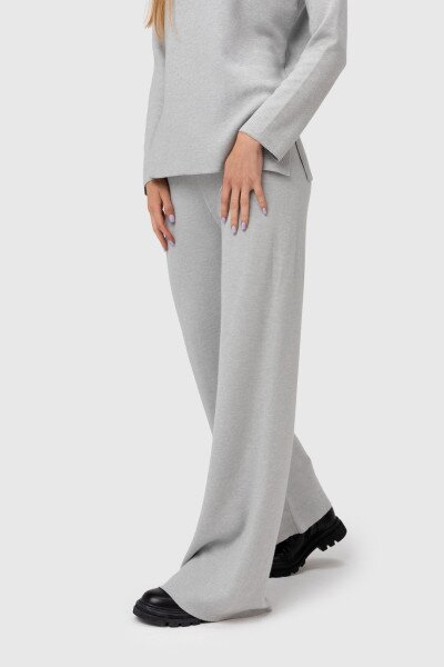 Брюки палаццо однотонные женские Park karon 10337-K CRS XL/2XL Серый (2000989847076D)