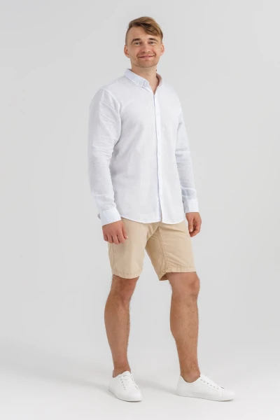 Купить Рубашка однотонная мужская FIGO 18400 XL Белый (2000990623843S) Артикул: 2000990623843 Фото №2