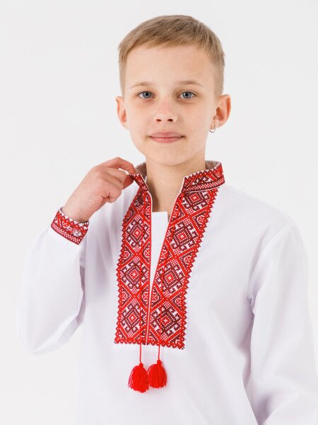 Купить Рубашка вышиванка для мальчика КОЗАЧЕК ГРИЦКО Красно-бордовый (2000990563040D)(SC) Артикул: 2000990563040 Фото №2