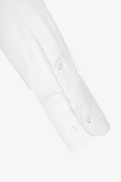 Купить Рубашка кэжуал однотонная мужская Demos 25SNM-FLM XL Белый Артикул: 2000991012936 Фото №3